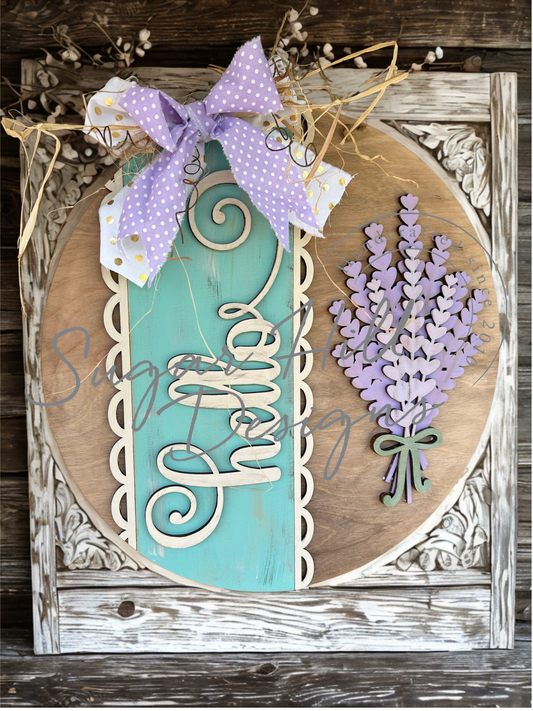 Farm Fresh Lavender Door Hanger